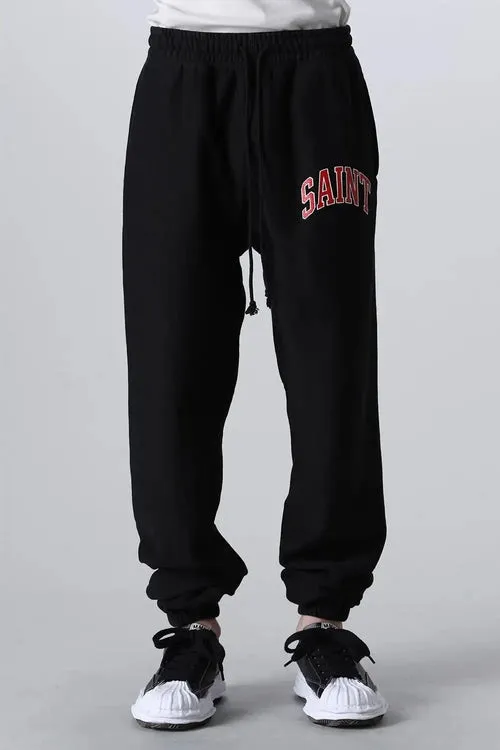SAINT MICHAEL ARCH SAINT SET PANTS/BLACK The latest SAINT LOGO sweatpants, washed black/gray gray S-XL, custom woven and dyed, black surface and gray bottom fabric, same as the original version, original level straight cracking pulp, original cut and loose fit